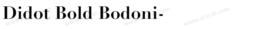 Didot Bold Bodoni字体转换